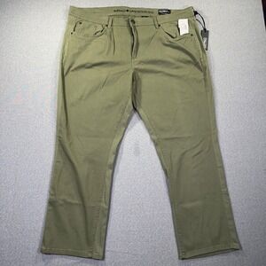 Buffalo David Bitton Ash-X Pants Mens 42x30 (44x30) Slim Stretch Army Green NWT